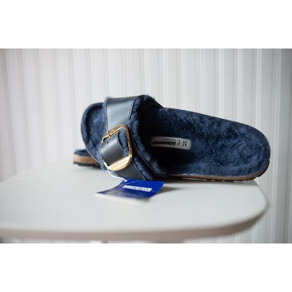 Birkenstock Madrid Big Buckle Shearling 41 Narrow NEW - Picture 3 of 6